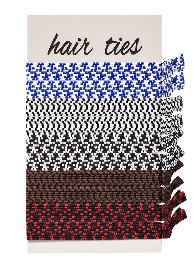 EasYoung 10-Pcs Knotted Wide Hair Ties for Men & Women with Long Hair, No Crease, No Coils - Image 1